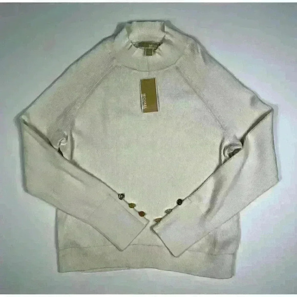 NEW! MICHAEL Michael Kors Women's Button Cuff Sweater XL NWT $110 - Picture 2 of 4